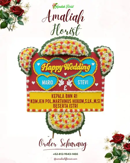 Papan Bunga Pernikahan Kepoh